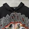 American Trendy Mixed Emotion Rhinestone Letter Hoodie for Men and Women - Retro European Style for Autumn/Winter