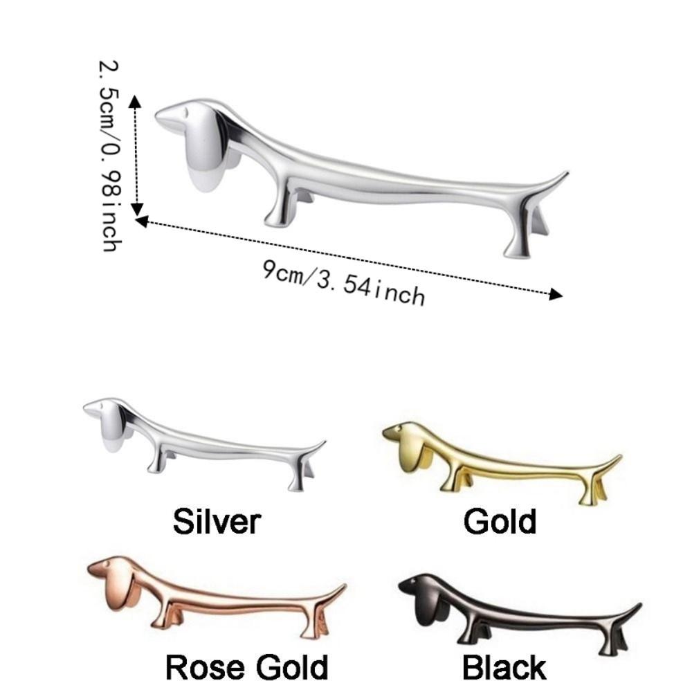 2PCS Dog Shape Dachshund Dog Chopstick Holder Zinc Zinc Zinc Alloy Cutlery Rest Dinner Table Supplies