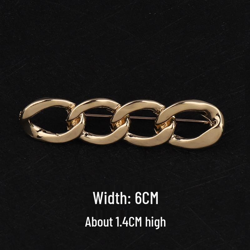 Women's Shiny Brooch Waistline Reducer: Elastic Anti-Exposure Skirt Buckle & Waist Shaping Pin