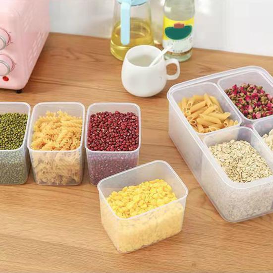 Divided Serving Tray Container with 4 Removable Compartments Food Grade BPA Free Heat-Resistant