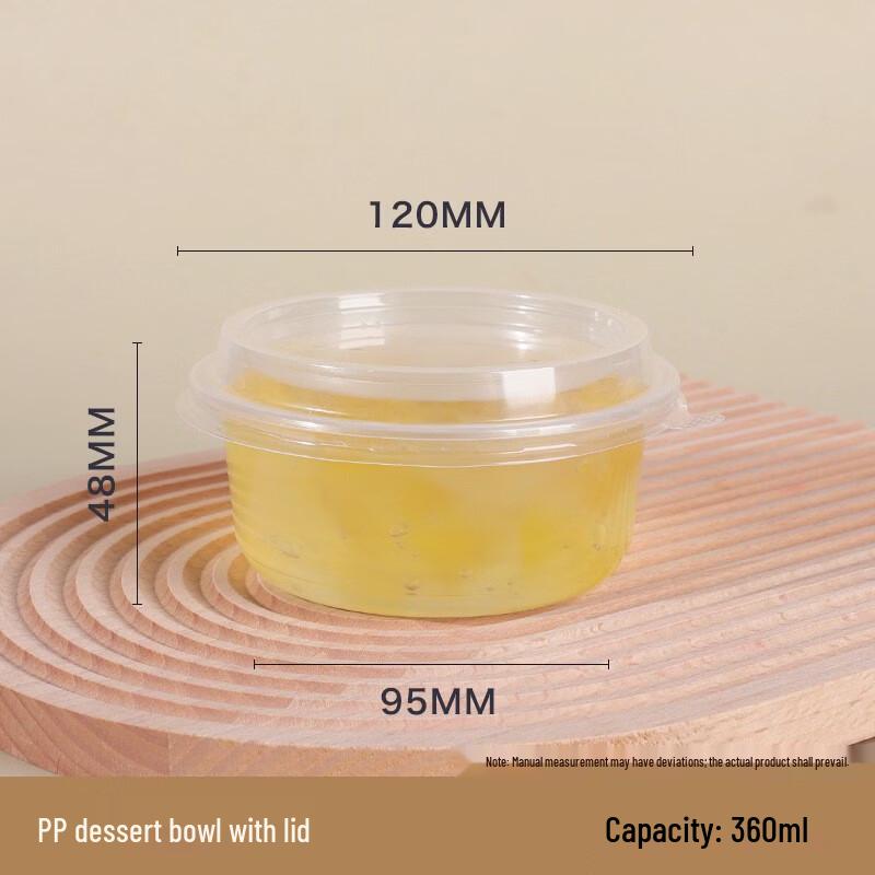 Disposable PP Dessert Bowls with Lids