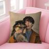 Singer Kim T-Tae-Hyung Office Cushion Pillowcase Car Cushion Cover45X45Cm Lumbar Pillowcase Sofa Pillowcover