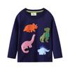 Children's Spring Cotton Long-Sleeve Pullover – European & American Style Round Neck T-Shirt for Boys