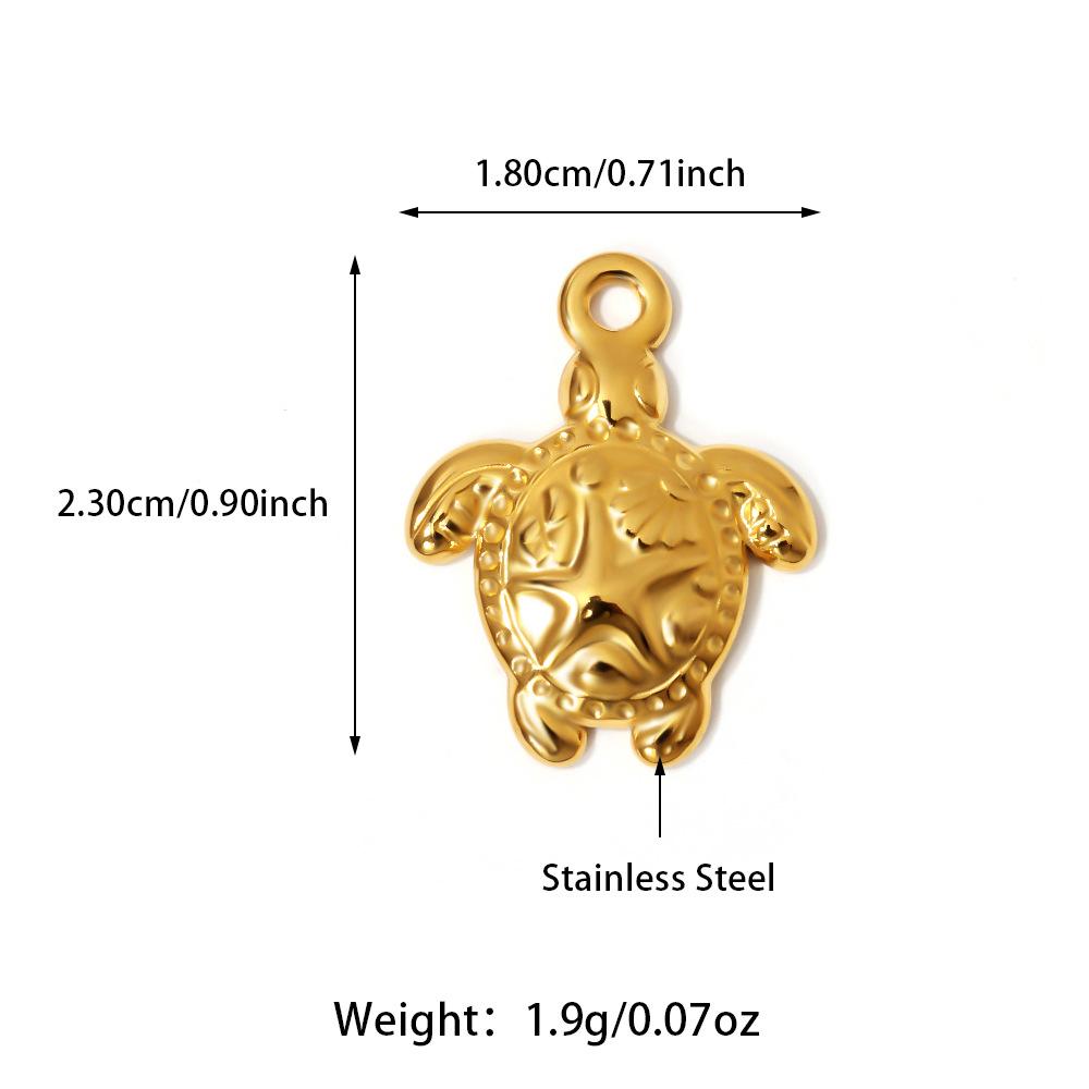 European & American DIY Pendant: Stainless Steel Butterfly, Flower, Starfish with 18K Gold Electroplating