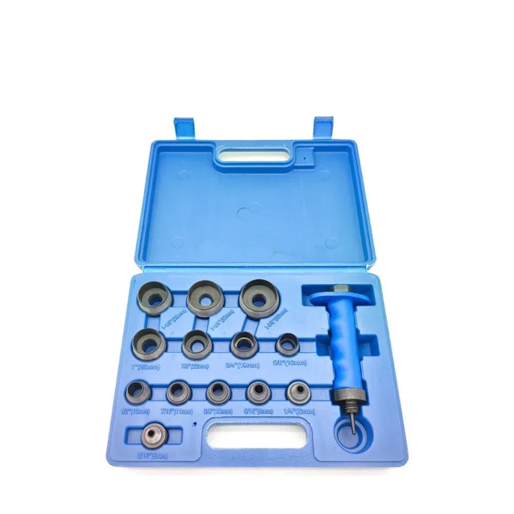 

1kit Hole Punch Set 14-piece Set Includes Various Punch Sizes From 5mm To 35mm For Crafts, DIY Projects, Falconry Punching Tools China Mainland
