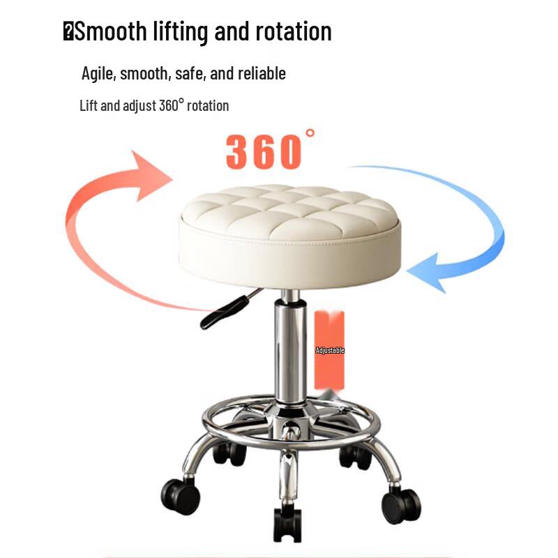 Professional Salon Swivel Stool with Backrest
