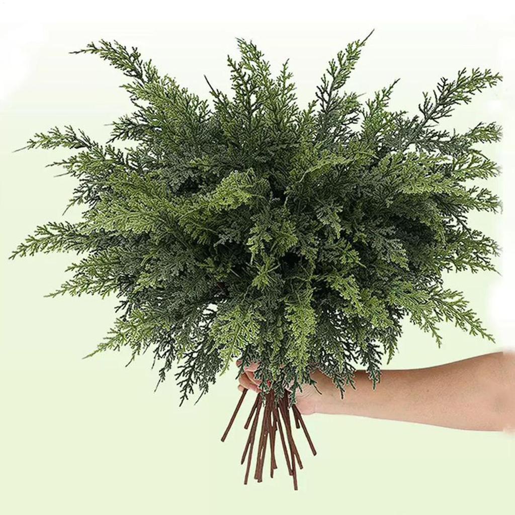 Christmas cedar branches Christmas Greenery Artificial Pine realistic green plant home decorations Christmas party indoor decor