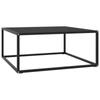 Day and Night - Day and Night Black Coffee Table with Black Glass 80x80x35 Cm