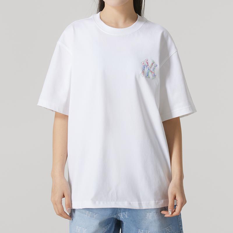 New MLB New York Yankees SS25 T Shirt Unisex Ecru 3ATSB0953-50WHS