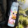 1PC Cute Fairy Bee Cartoon Print 750ml Color Plastic Sports Water Bottle Leakproof Flip Straw Lid Suitable for Sports Office Home Use