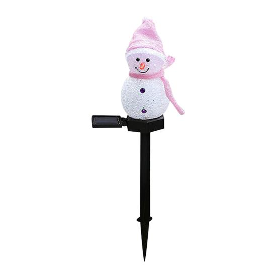 Solar Powered Snowman Stake Light Outdoor Christmas Decoration for Yard Garden & Pathway Auto On/Off Waterproof Festive Atmosphere Lights