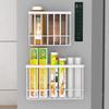 Magnetic Storage Shelf Floating Metal Kitchen Refrigerator Spice Rack Space-saving Fridge Kitchen Organizer Storage Organizer