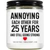 25 Years Candle, 25th Wedding Anniversary, Gifts for Couple, 25th Anniversary, Gifts for Husband, Wife, Friends, Parents, 25 Year Anniversary
