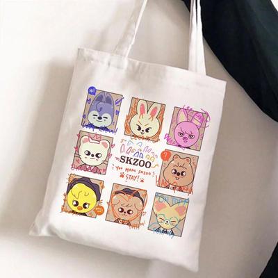 Stray Kids Skzoo Canvas Shoulder Bag - Fashionable Student Handbag