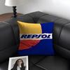 RRepsol Logo Kissenbezug Natürlicher Leinen Bio-Stoff Beidseitiger Druck Sofa Heimdekoration Geschenk Kissenhülle