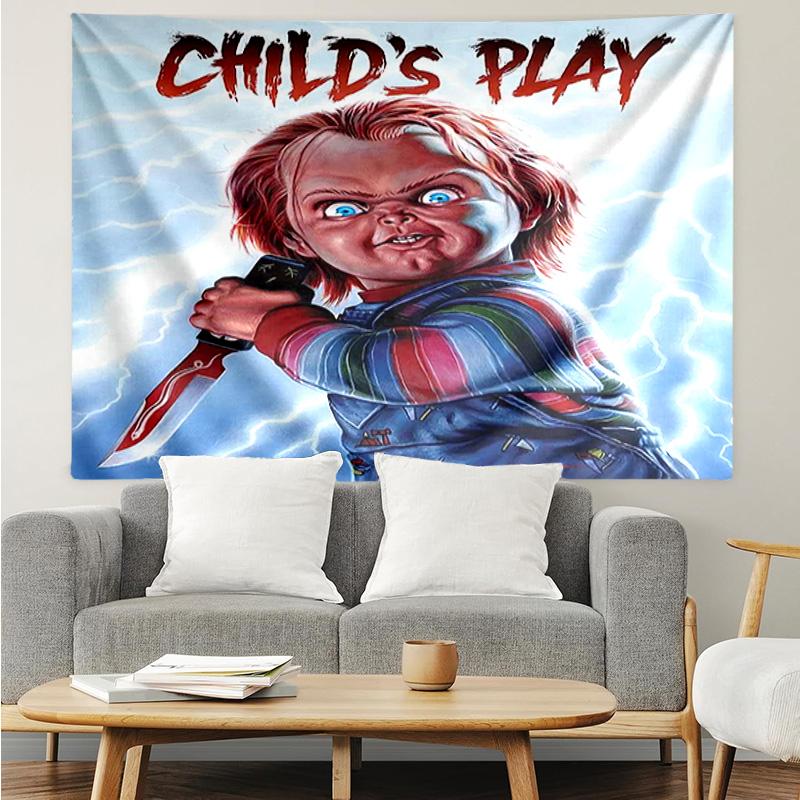 Chucky And Tiffany's Wedding Tapestry Hanging for Bedroom,Livingroom, Playroom,Decor Art Room Wall Tapestry Holiday and Birthday Gifts