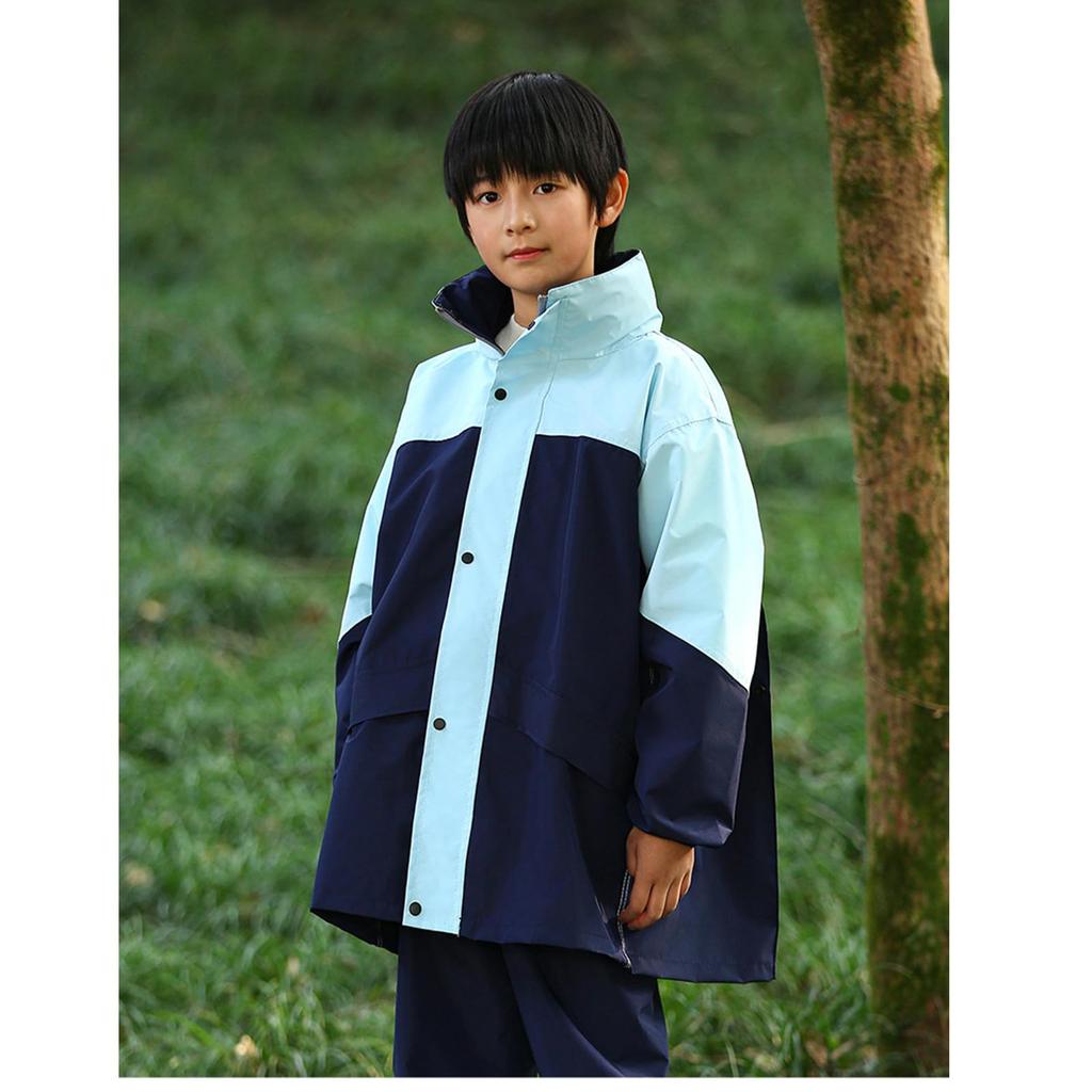 Grcemlvfe Raincoat Raincoat and Rainsuit for Boys and Junior Rain Gear for the Rainy Reflective at Night Set, Poncho, 2-Way Girls, Rainwear, Season,