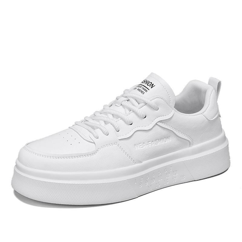 Versatile Fashion White Casual Sneakers Platform Thick Sole Tennis Shoes Men Sport Shoes Breathable Lightweight Running Shoes