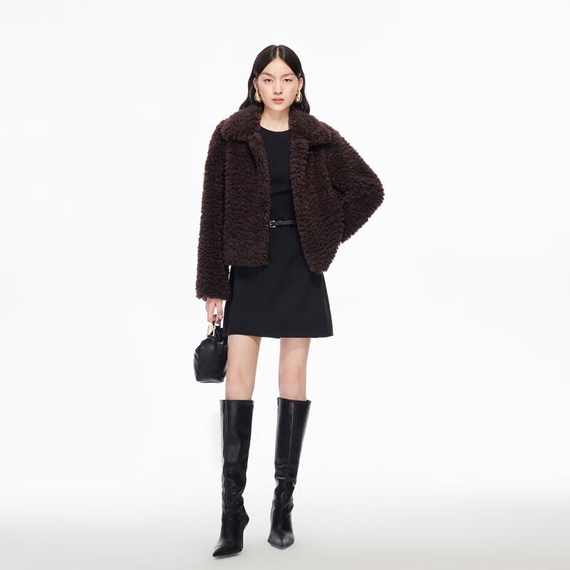 VEROMODA Winter Solid Color Slim-Fit A-Line Dress