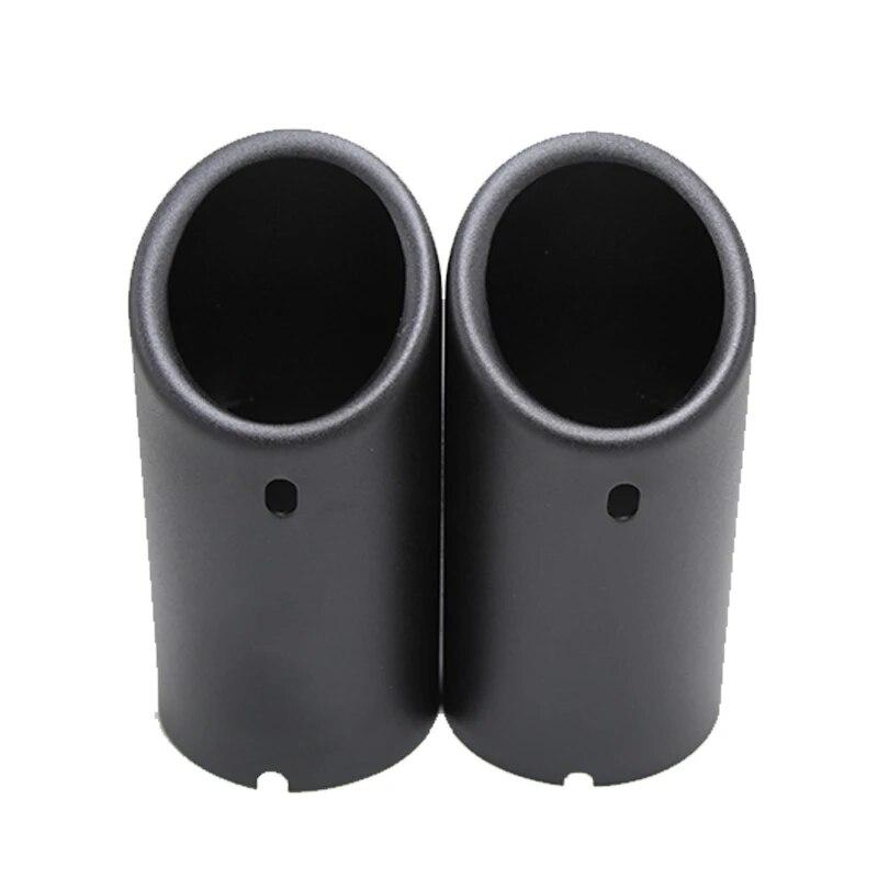2Pcs 70mm Car Exhaust Muffler Tip Cover For BMW F30 2013-2018 E92 E90 3 Series GT 325i 328i Stainless Steel Accessories