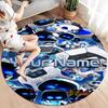 ASTRO BOT Custom Name Round Area Rug,Carpet Rug for Living Room Bedroom Sofa Playroom Decor,Non-slip Floor Mat