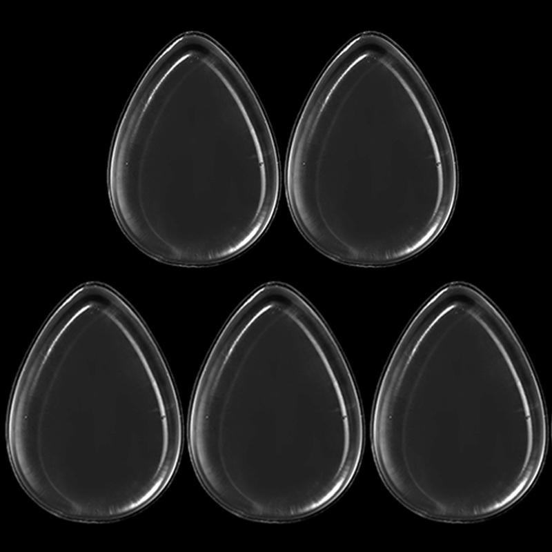 1/20 st sminkpuderpuff silikon non-stick mjuk transparent rund droppformad kosmetisk kraftsvamppuff smidig blandning