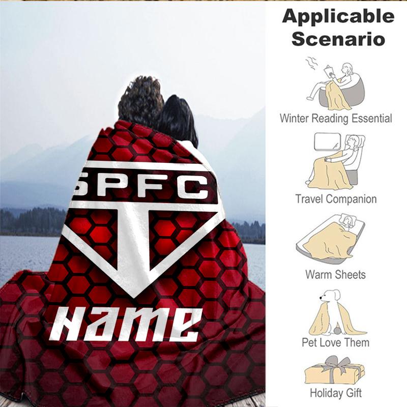 Custom Name SPFC Thunder God Blanket Lightweight Ideal Bedding Blanket Perfect for Travel, Camping, Living Rooms, Sofas, Christmas gift
