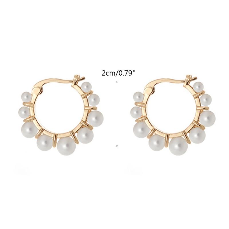 Chinese Restaurant Fourth Season Zhao Liying Same Style Earrings for Shell Bead Ear Buckle Earrings Clear Summer Earring