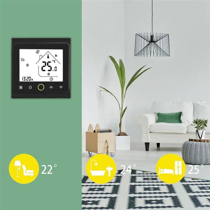MOES WiFi Water/Electric Floor Heating Thermostat Gas Boiler Temperature Controller Smart Alexa Tuya Google Voice Zigbee Control