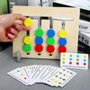 Vierfarben Obst Tier Logikspiel Holz Montessori Lernspielzeug für Kinder