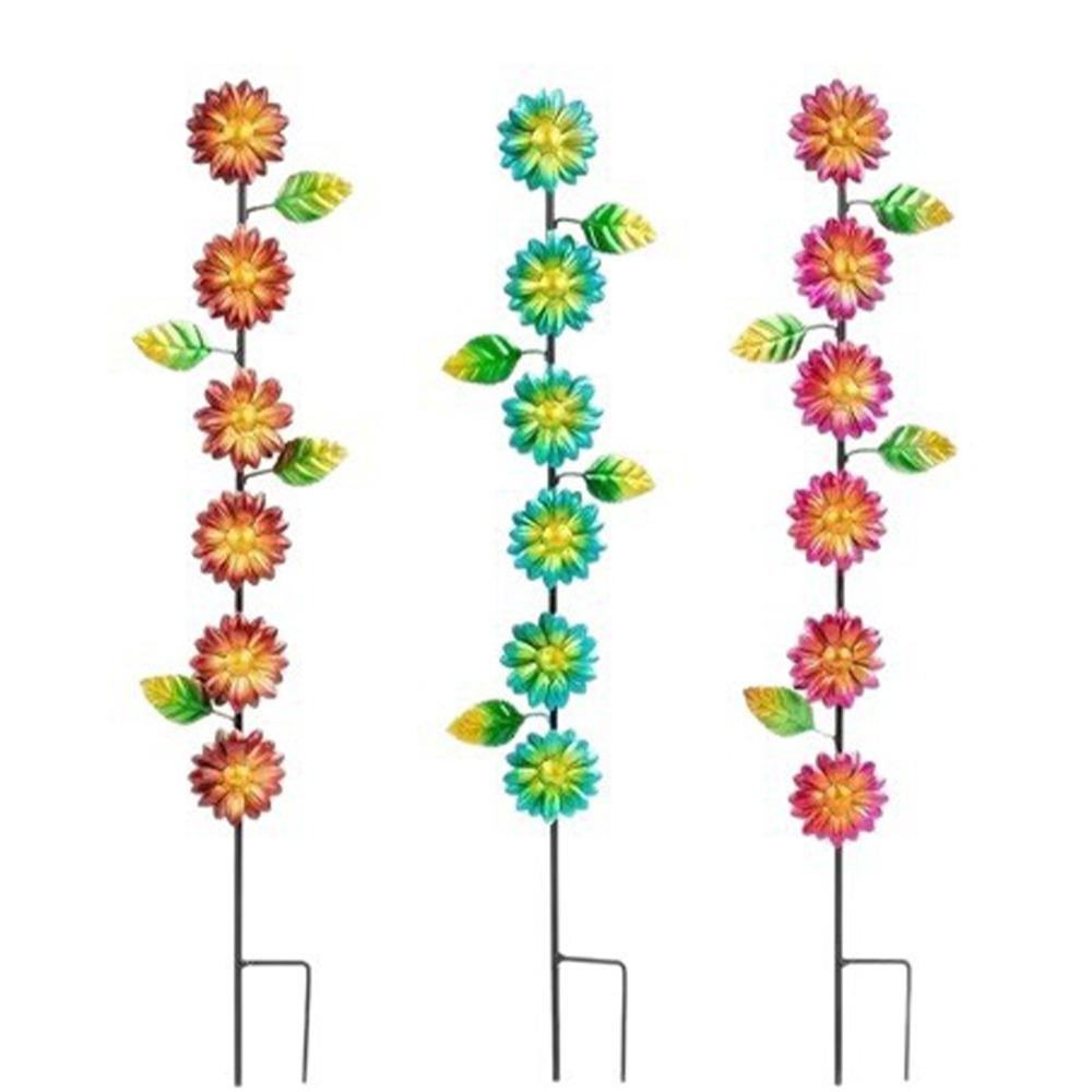 

3 шт. Металлические садовые колышки в форме цветка, колышки для земли, декоративные садовые колышки для двора 3 Pcs