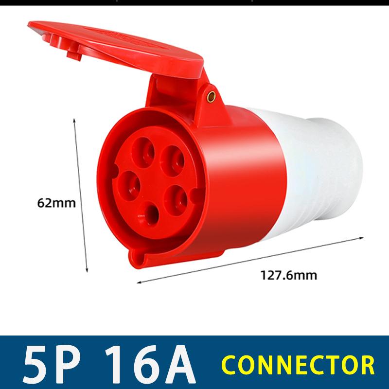 240V 16A Car Connection Plug Adapter 3 4 5PIN Mains Hook Up Site Socket for Caravan Motorhome Camping Power Supply