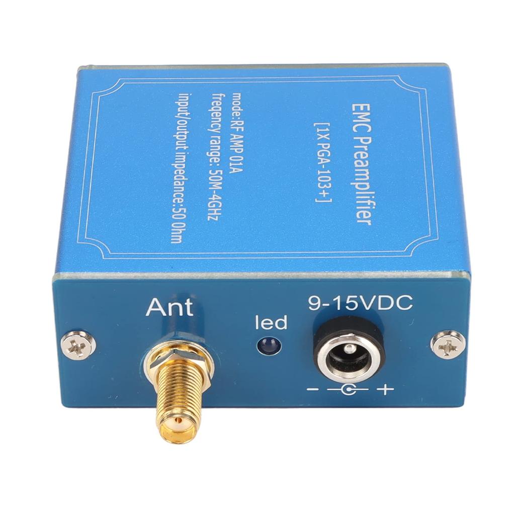 Low Noise Amplifier, 20dB High Gain 50MHz-4GHz Wideband LNA Module, Ultra-Linear Low Noise Monolithic Amplifier for Communication Systems, SMA Female