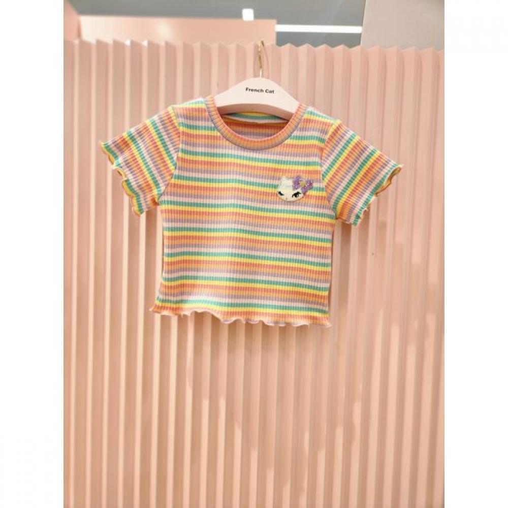 

French Cat Multi St Rib Ts Q52dkt340 Light pink/145