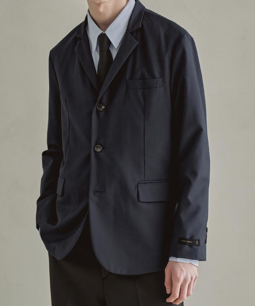 Trip Le Sens Basic Standard Single Blazer_Navy