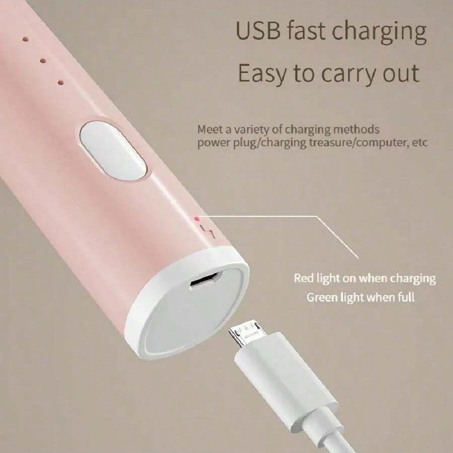 2 Heads High-Quality Kit USB Rechargeable Handheld Egg Beater 3 Speeds Electric Milk Frother Foam Maker Mixer Coffee Drink