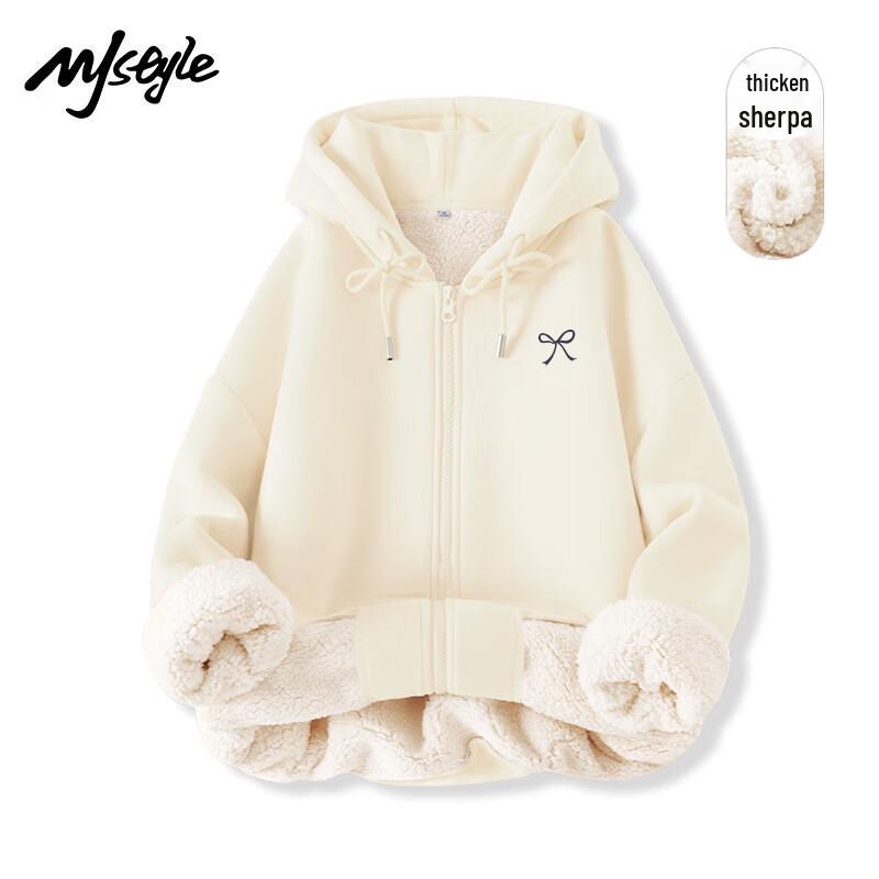 

MJ STYLE Women s Sherpa Fleece Zip Hoodie Jacket XL