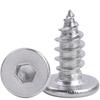 304 Stainless Steel Thin Head Hex Socket Flat Head Self-Tapping Screws M2-M6
