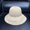 High-grade raffia handmade crochet beach hat vacation big edge UV protection sun hat summer travel visor
