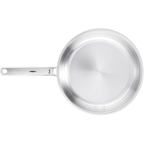 Fissler Pure Collection 28cm Frying Pan, Gas/IH Compatible, Oven Safe, All Stainless Steel, Made In Germany, Officially Sold In Japan, Product Code: 0