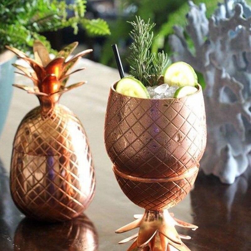 Pineapple Drum Steel Silver Rose Chicken Tail Juice Cup Cup Mug