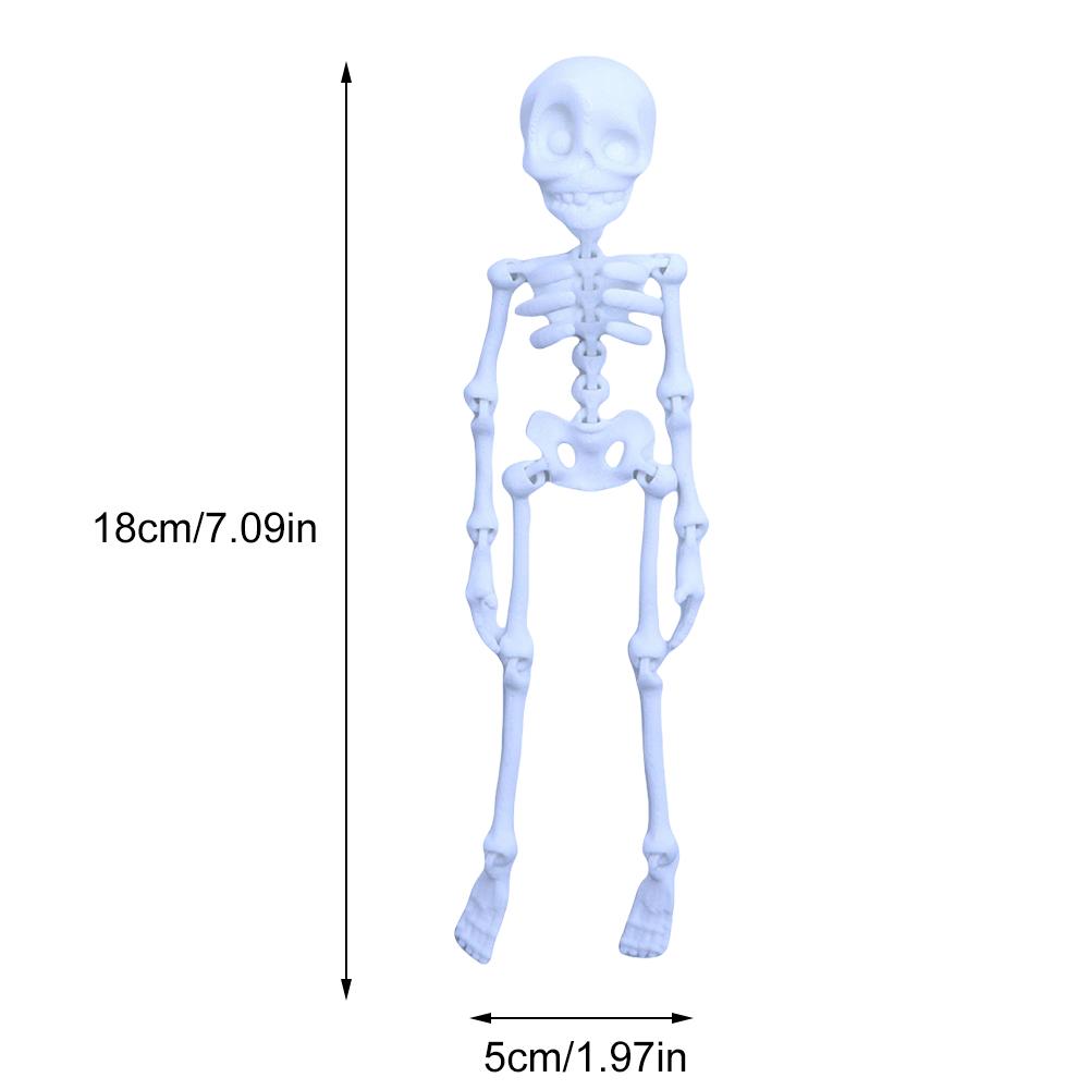 Magnetic Poseable Luminous Skull Fridge Magnet Funny Halloween Gift Easter Kitchen & Dining Decor Home Accessory Quirky Decor