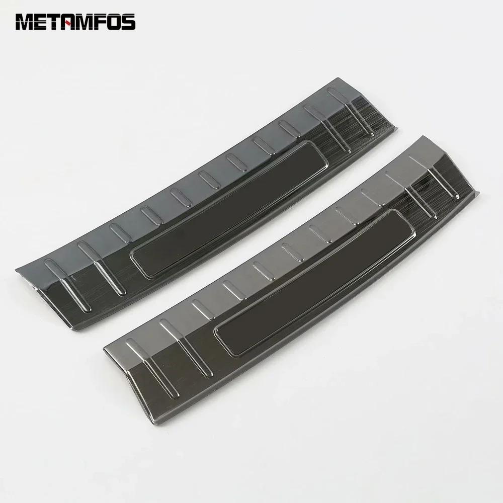 For Volkswagen VW T-ROC TROC 2018- 2024 2025 Interior Rear Trunk Bumper Foot Plate Door Sill Scuff Guard Plate Accessories