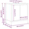 Black Bathroom Vanity Cabinet 60 x 34.5 x 60 cm