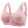 Mature Women Bra Front Closure Fixed Cup Wireless Push Up Beautiful Back Mom Bra Comfortable Supportive Full Coverage Anti Sagging Underwear