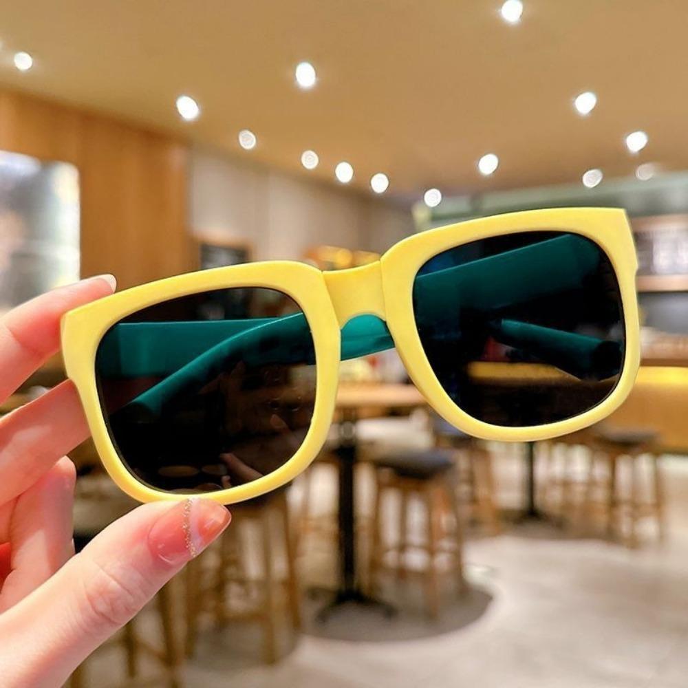 Candy Color  Sunglasses for Kids Folding Large Frame Sunglasses Children's Folding Glasses