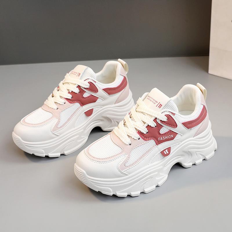 New spring and summer dad shoes platform heightening breathable mesh shoes