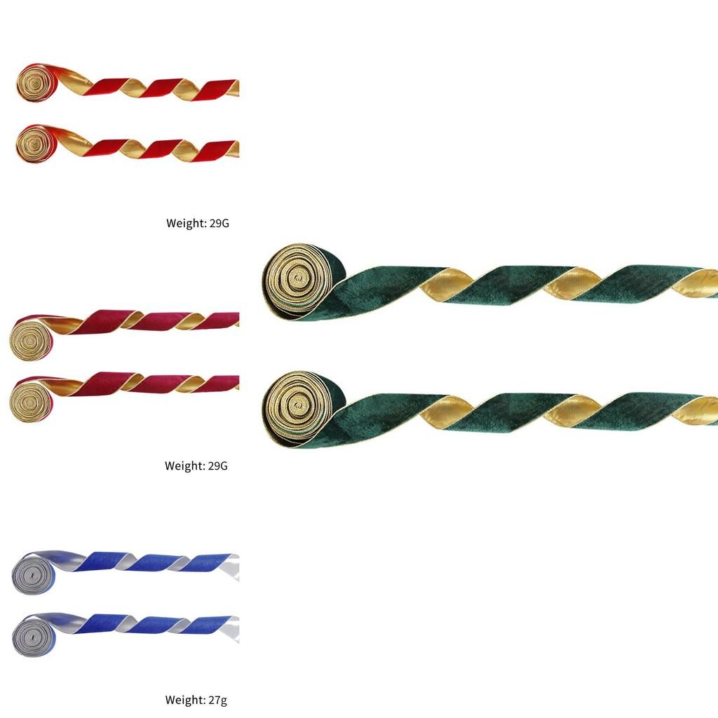 Luxurious Green Red Blue Plush Christmas Ribbon For Elegant Holiday Decor Gifts