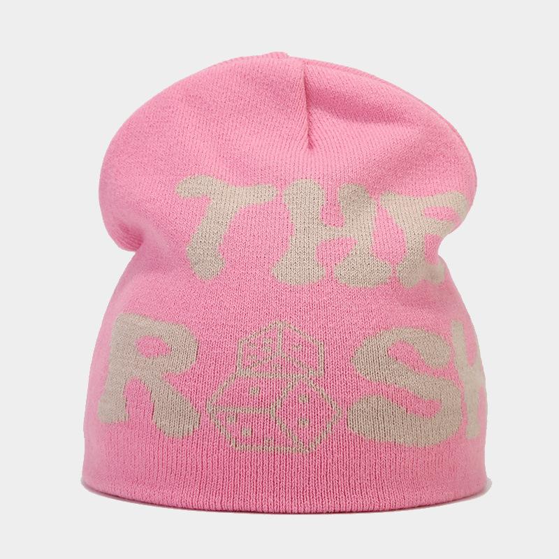Y2K Fashion Trend Knitted Hat Men's Personality Hip Hop Jacquard Hat Women's Trend Street Ear Hat