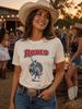 Rodeo Bull Rider Vintage Western Graphic T-Shirt | Cowboy Cowgirl Retro Typography